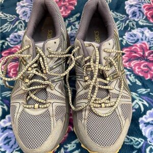 Asics Gray and Yellow Speva Duo Max Athletic Shoes